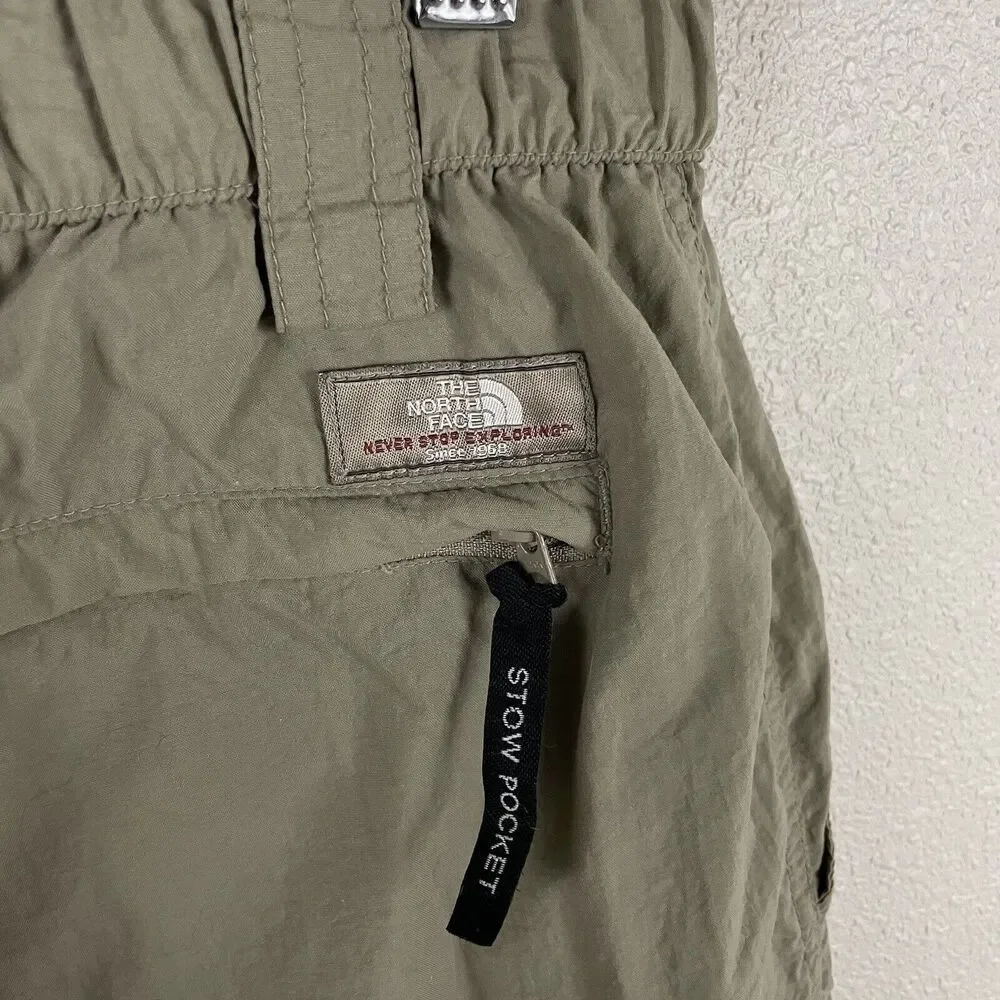 The North Face Mens L Tan Beige Khaki 100% Nylon Cargo Short Hiking Gorp